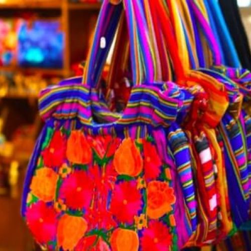 Colorful Mexican-style bags